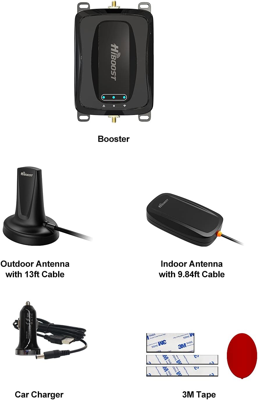 Car Cell Phone Booster with Magnetic Roof Antenna T3086