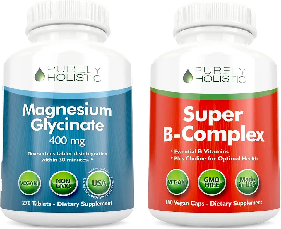Magnesium Glycinate 400mg + Vitamin B Complex 270 Tablets & 180 Capsules B516018