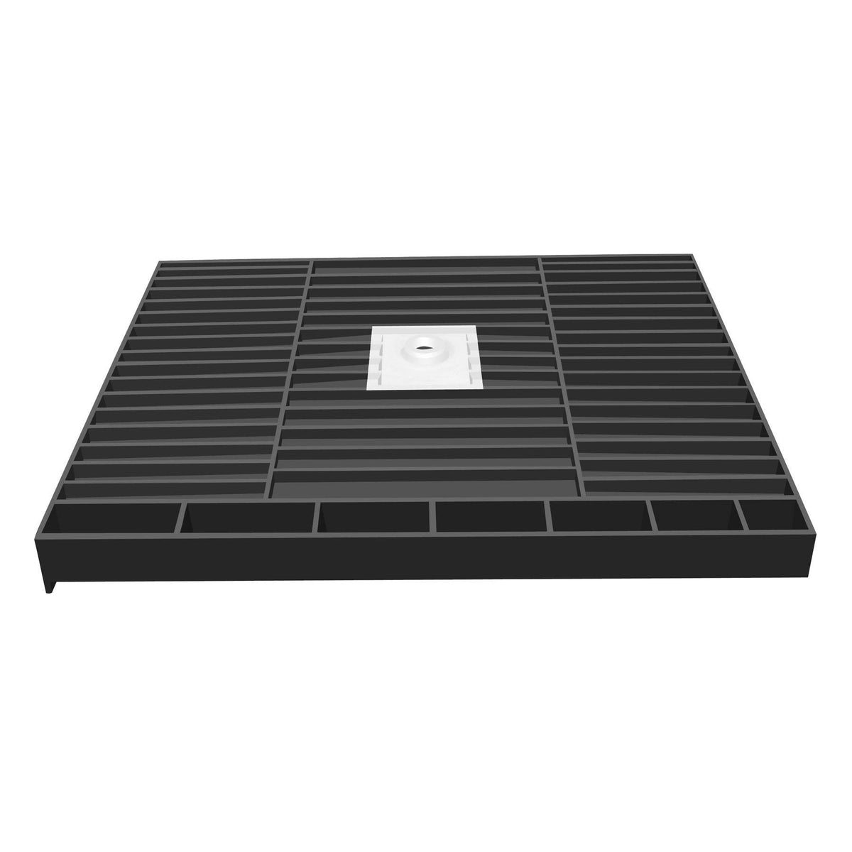 32x22 x 48x22 Double Threshold Shower Base with Drain Plate B121883