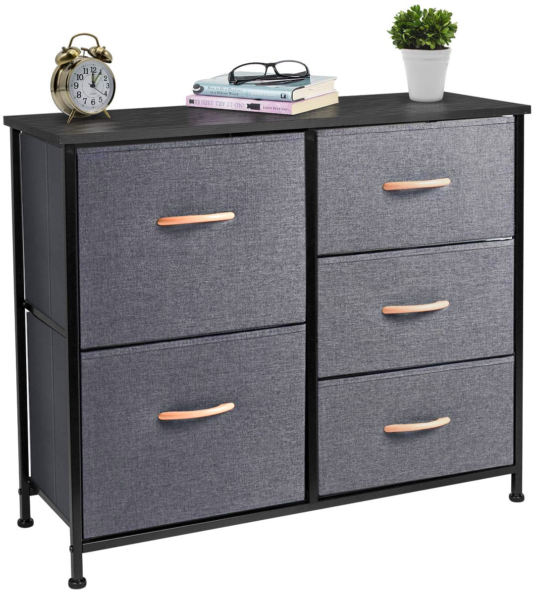5 Drawer Fabric Dresser Storage Tower Y79178
