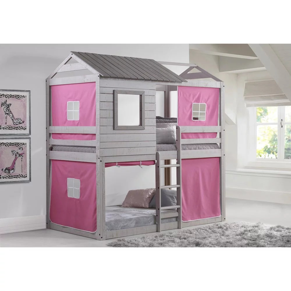 Bunk Bed with Pink Tent N7726