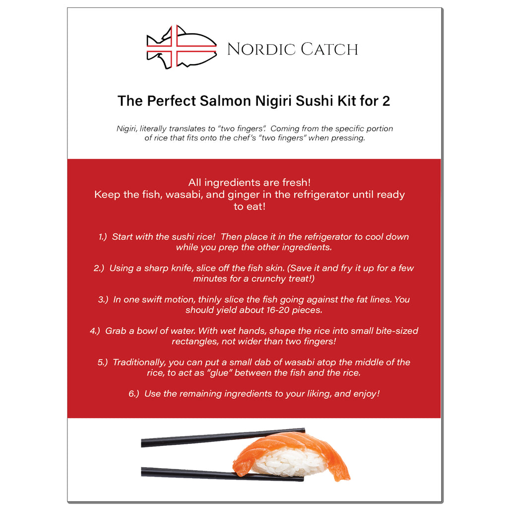 Salmon Nigiri Sushi Kit for 2 - Icelandic Salmon (11oz Fillet) G17727