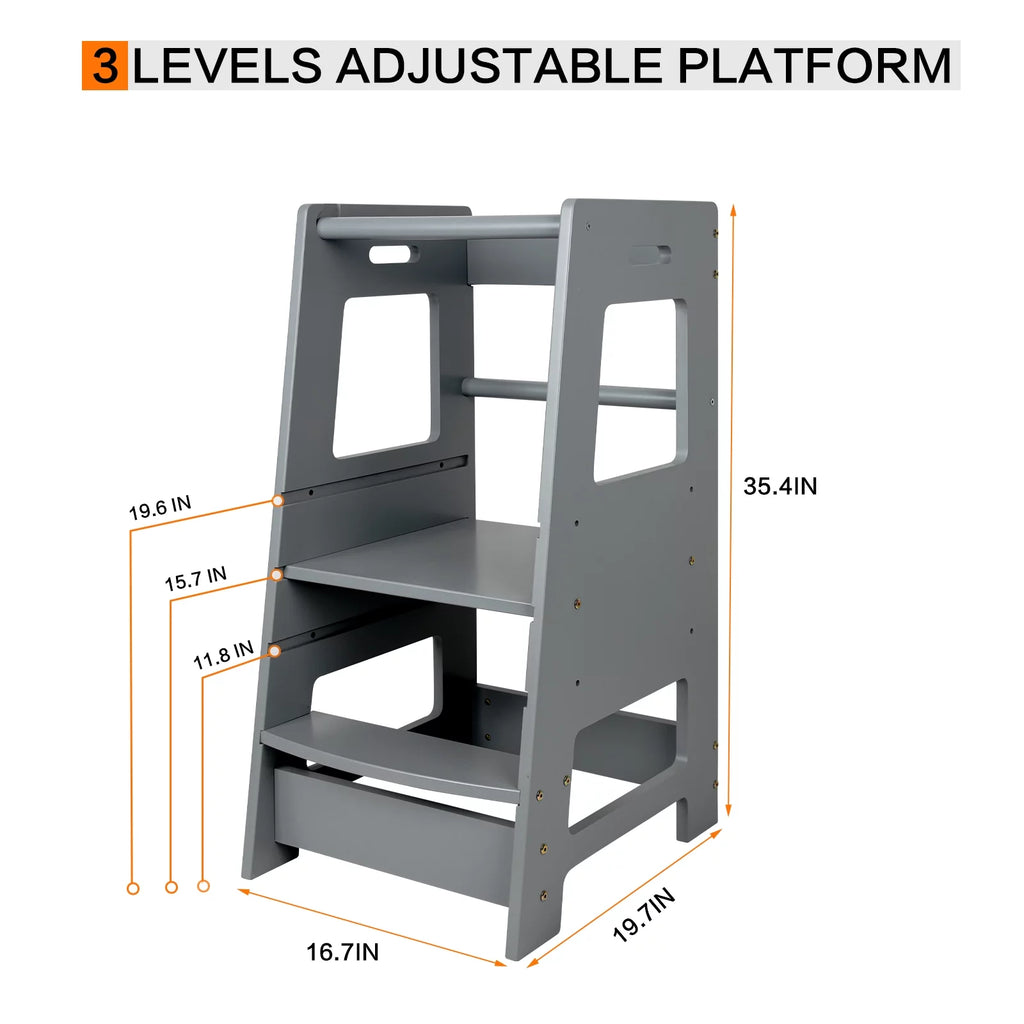 Wooden Adjustable Kids Step Stool M86181