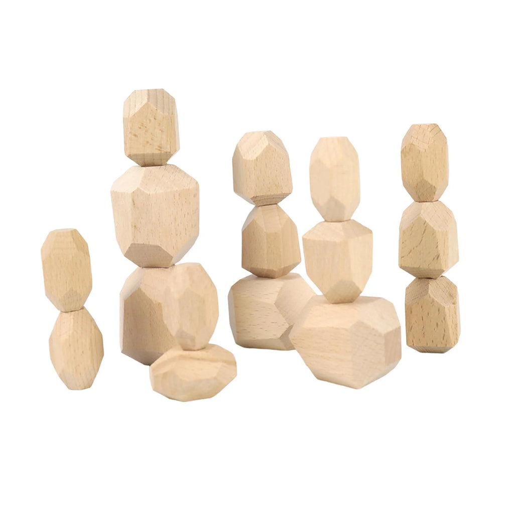 Wooden Stacking Stones Building Blocks N889
