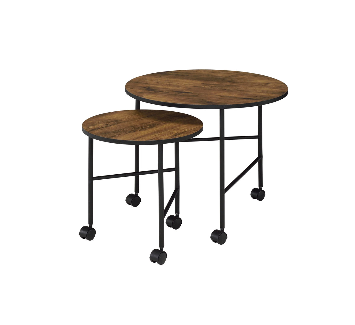 Vintage Oak Nesting Tables O816