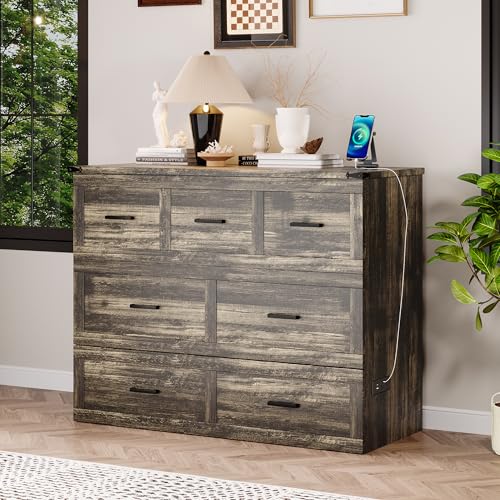 Queen Murphy Bed with Charging Station and Storage J6586
