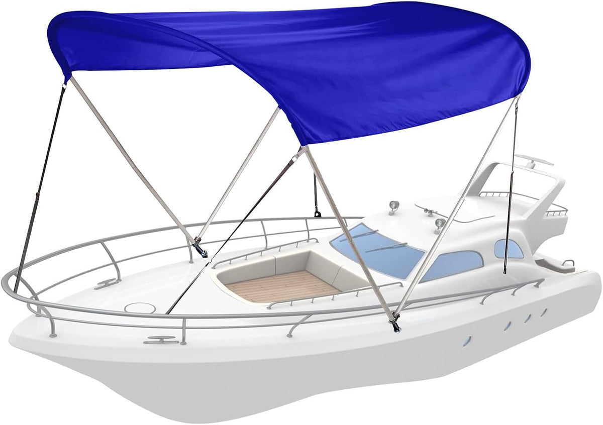 2 Bow Bimini Top Boat Cover with Aluminum Support Poles L5713