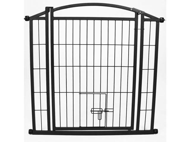 Black Outdoor Walk-Thru Pet Gate X78302