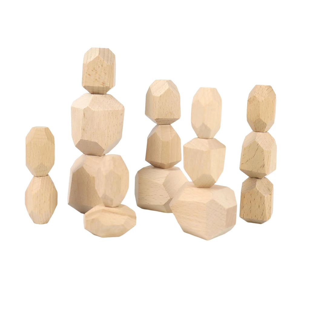 Wooden Stacking Stones Building Blocks N889