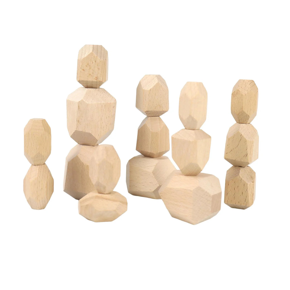 Wooden Stacking Stones Building Blocks N889