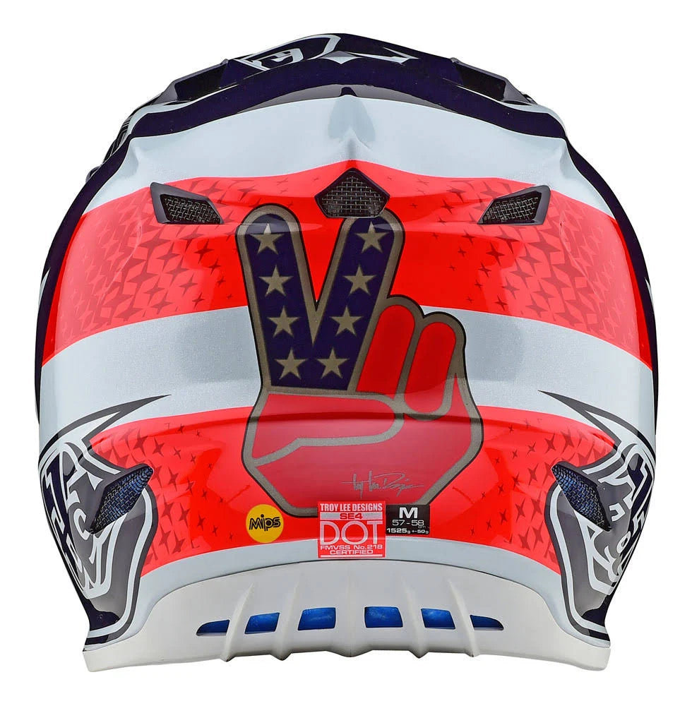 Red White Blue Polyacrylite Helmet Q857
