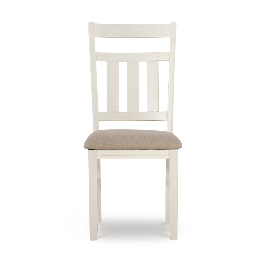 Smokey White Rustic Farmhouse Dining Chair Set of 2 N64857