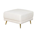 Sherpa Fabric White Loveseat Sofa V934