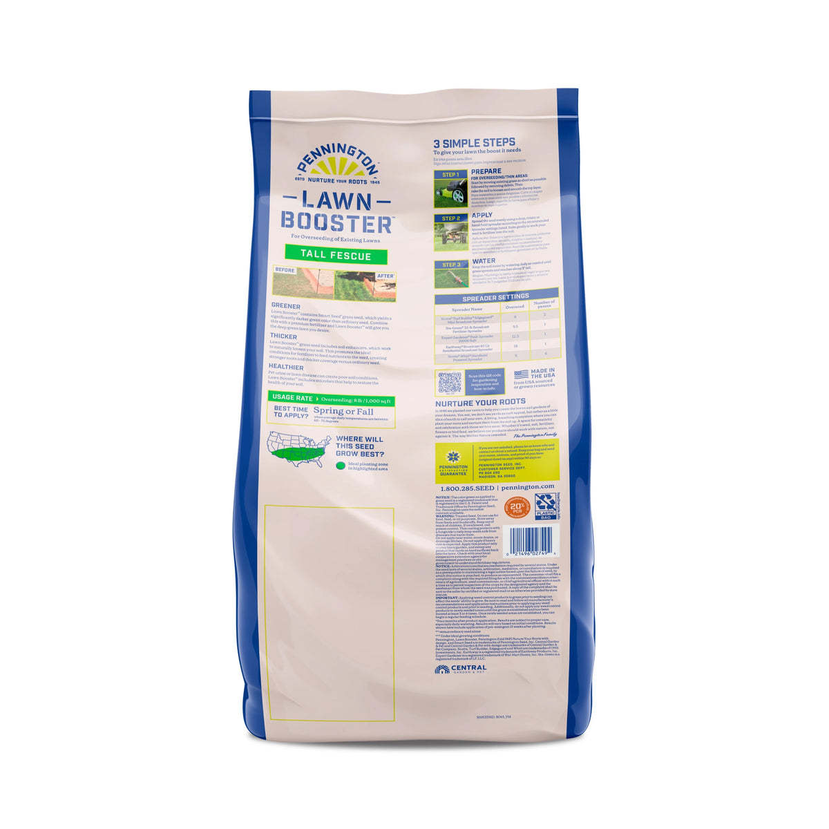Tall Fescue Grass Seed and Fertilizer Mix, 12 lb. S870
