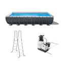 24' x 12' x 52 Rectangular Frame Swimming Pool with Pump G463