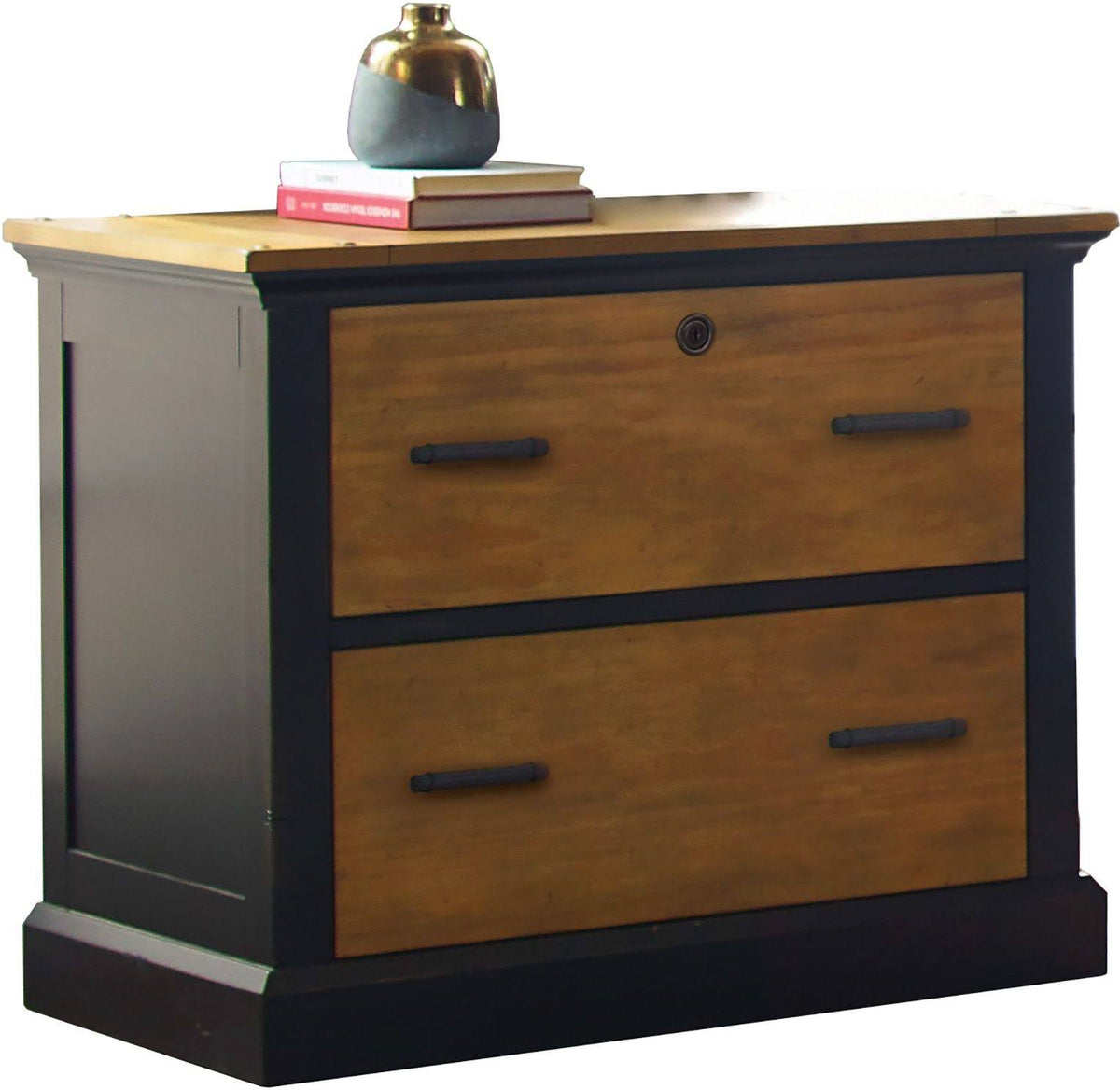 Aged Ebony Lateral File Cabinet Y78415