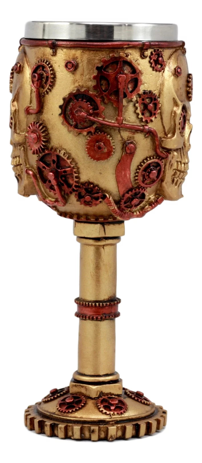 Steampunk Skull Face Wine Goblet 6oz X948400