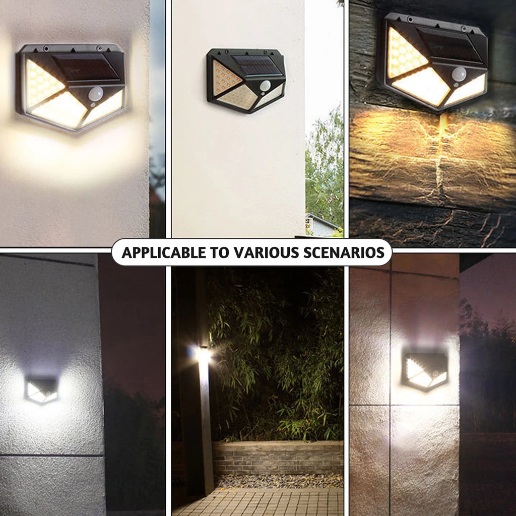 4PCS Solar Wall Light PIR Motion Sensor Waterproof A361849