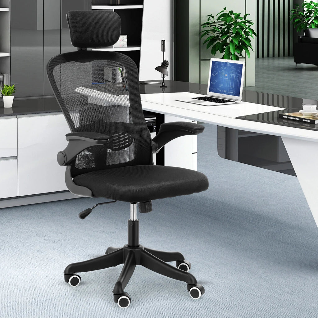 Black Ergonomic High Back Mesh Office Chair with Lumbar Support P9489