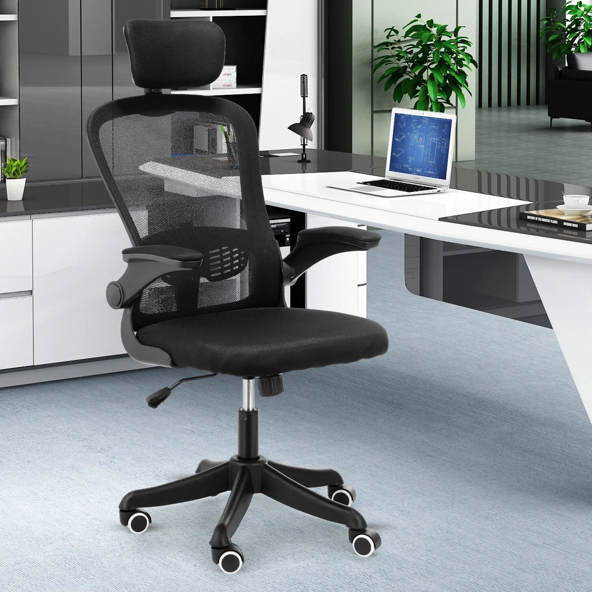 Black Ergonomic High Back Mesh Office Chair with Lumbar Support P9489