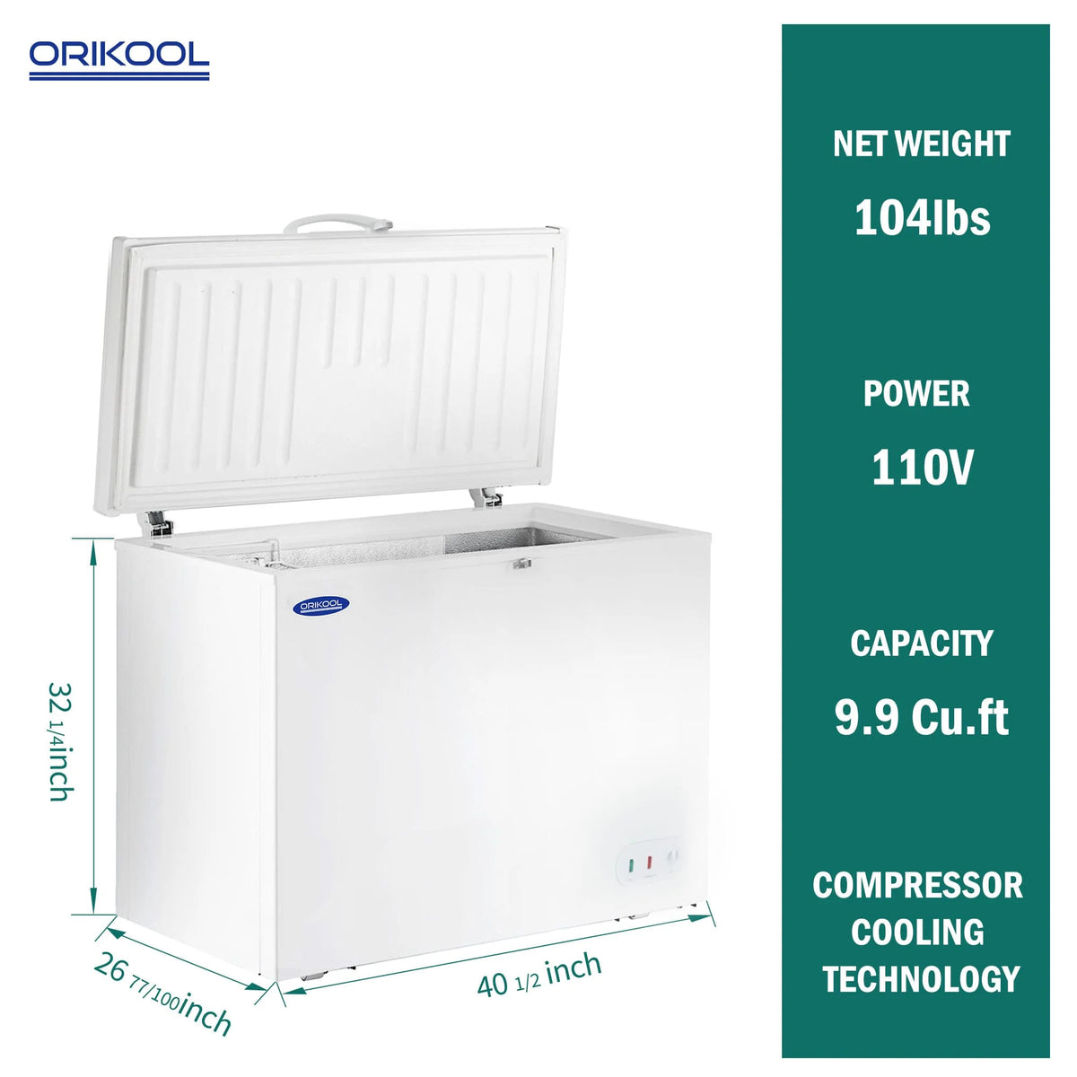 9.9 Cu.ft Chest Freezer with Lockable Lid T261