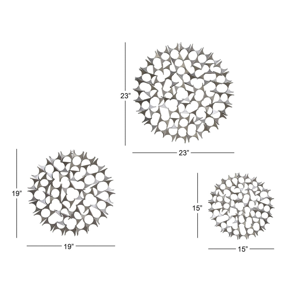 Metal Wall Decor (Set of 3) Silver V73017