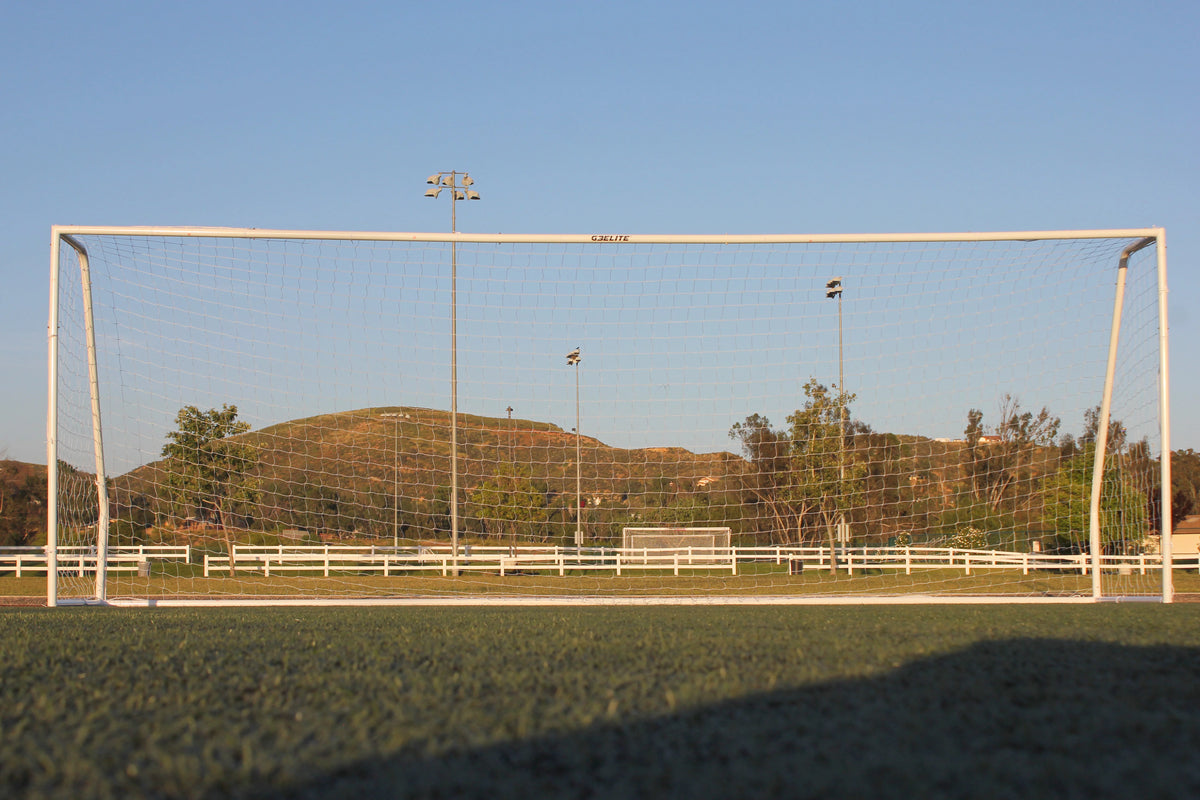 24x8 Regulation Soccer Goal with 3.5mm Nets Galvanized Steel W6414