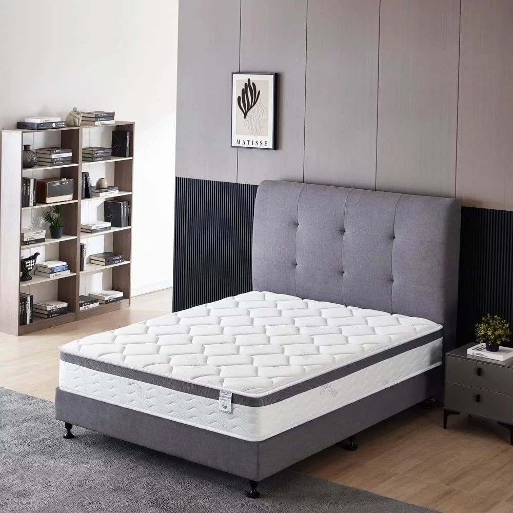 Twin Size 10 Inch Memory Foam Spring Hybrid Mattress Y44673