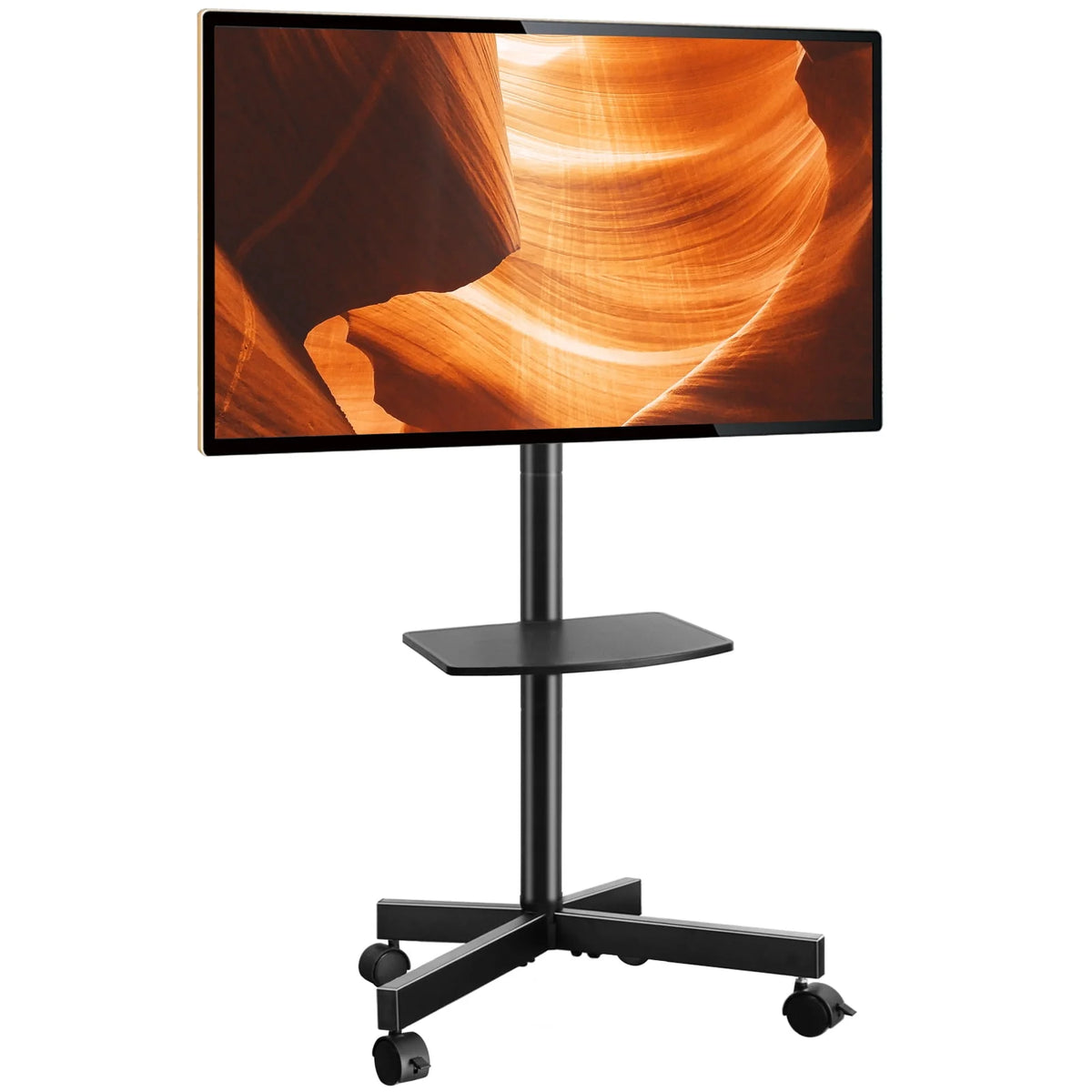 Black Rolling TV Stand for 32 to 60 inch Flat Panel TVs M7081