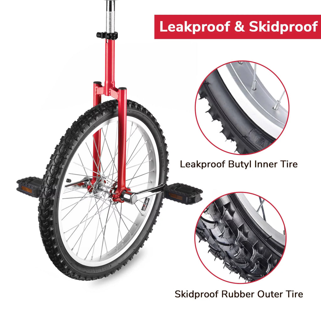 20 Inch Outdoor Unicycle Bike Yellow & Green U549113