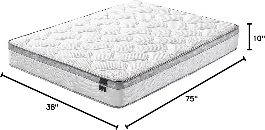 Twin Size 10 Inch Memory Foam Spring Hybrid Mattress Y44673