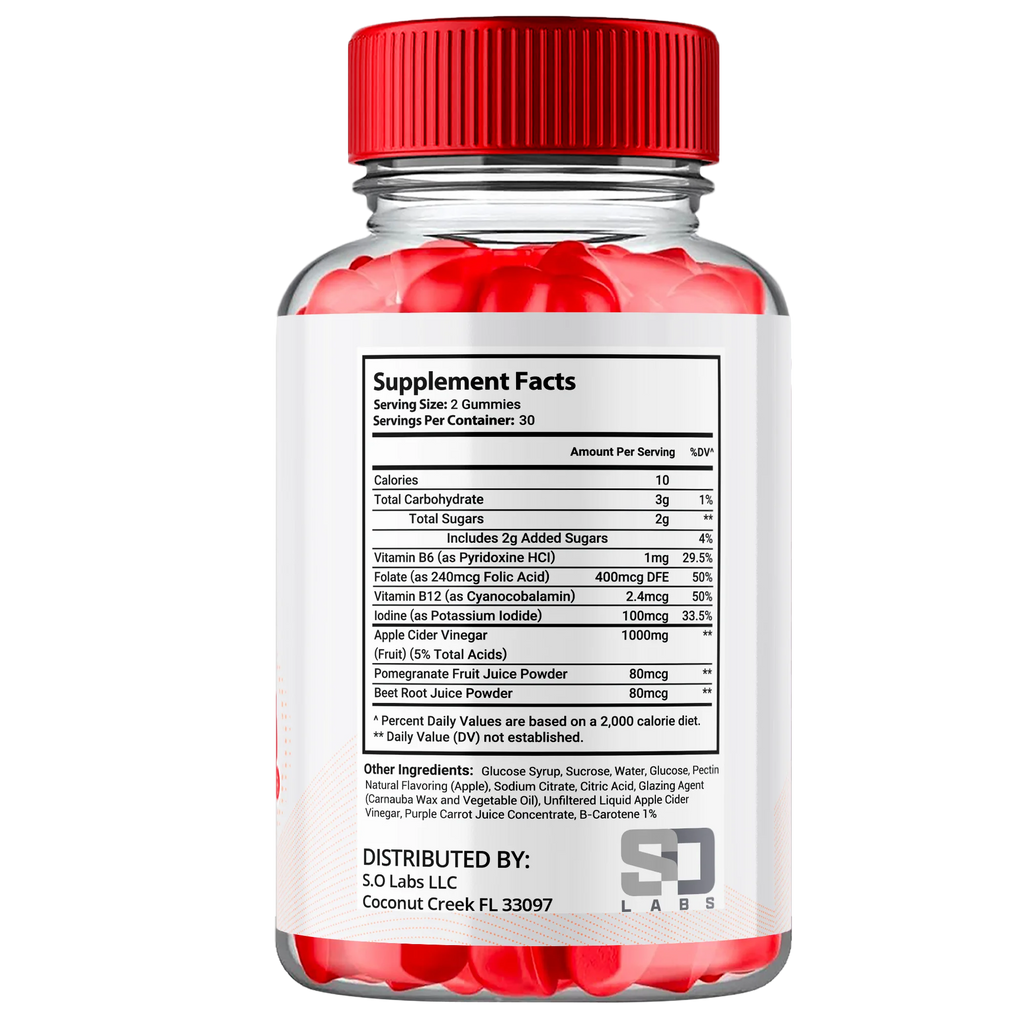 Apple Cider Vinegar Dietary Supplement Gummies 300 Gummies O785480