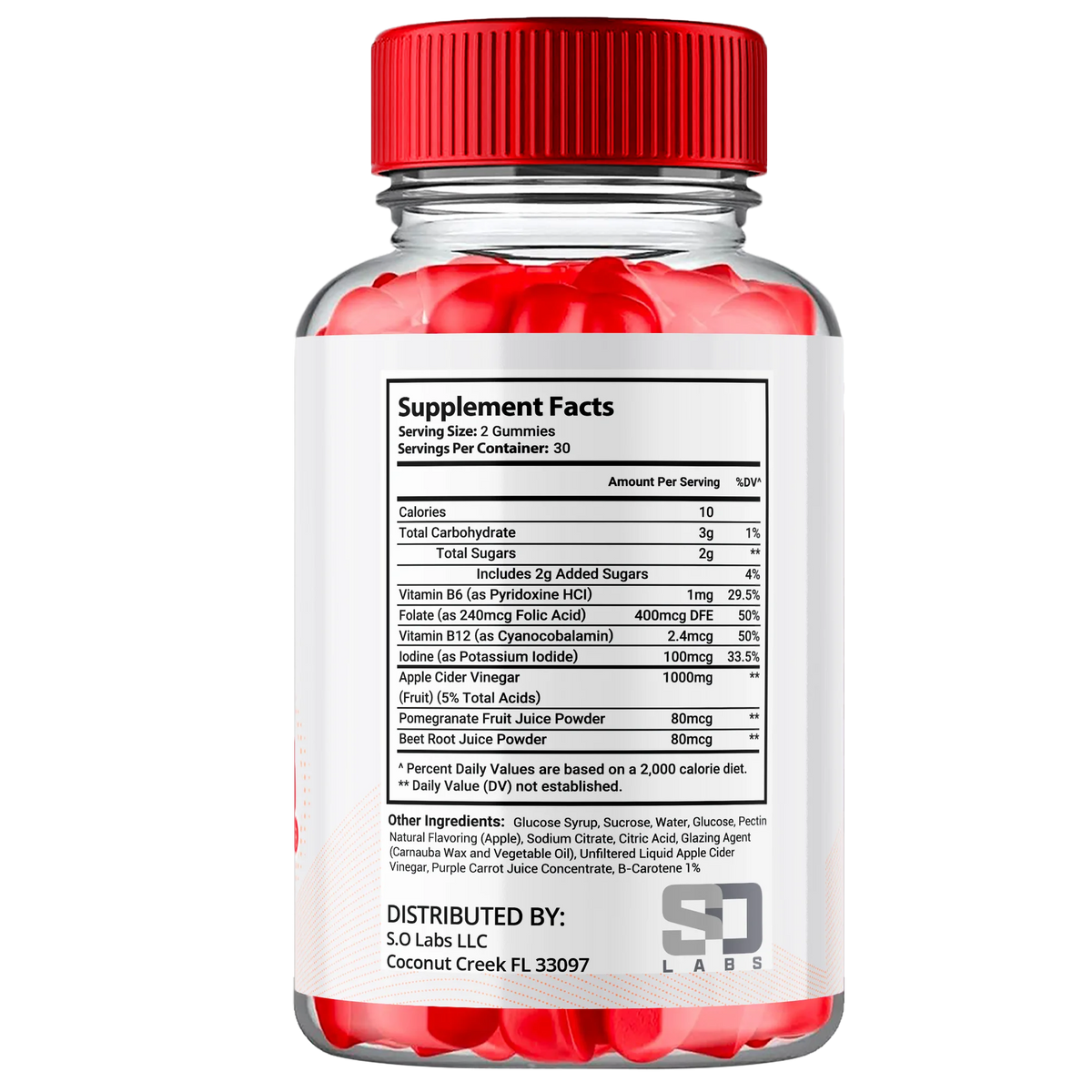 Apple Cider Vinegar Dietary Supplement Gummies 300 Gummies O785480