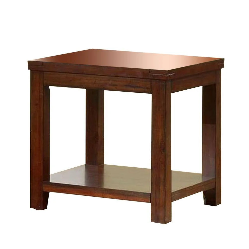 Dark Cherry Open Shelf End Table M912