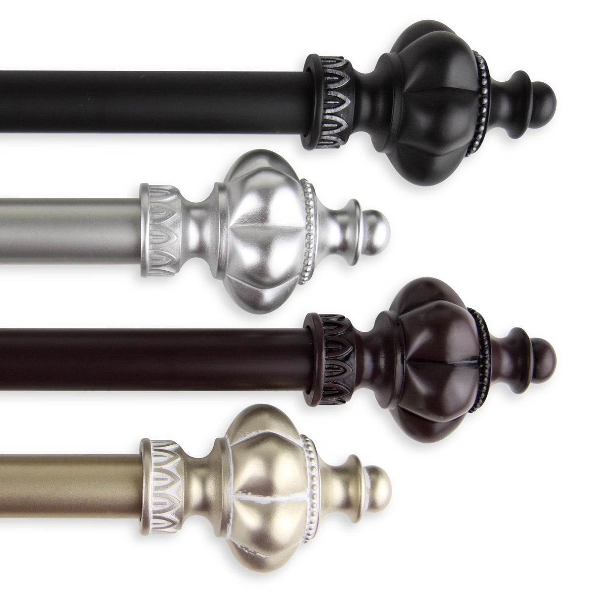 Black Adjustable Curtain Rod 28-48 inch Z378