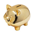 Ceramic Gold Pig Piggy Bank F31821