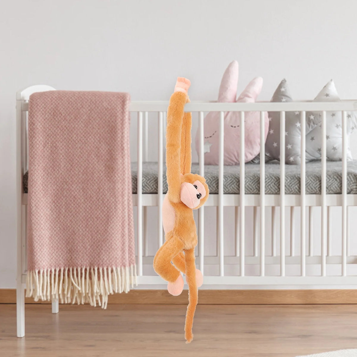 2Pcs Hanging Plush Monkey Doll Stuffed Animal Toy R361392