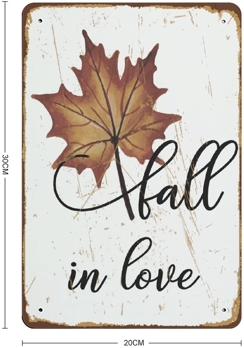 Fall Print Metal Sign Plaque 8"x12" M199875