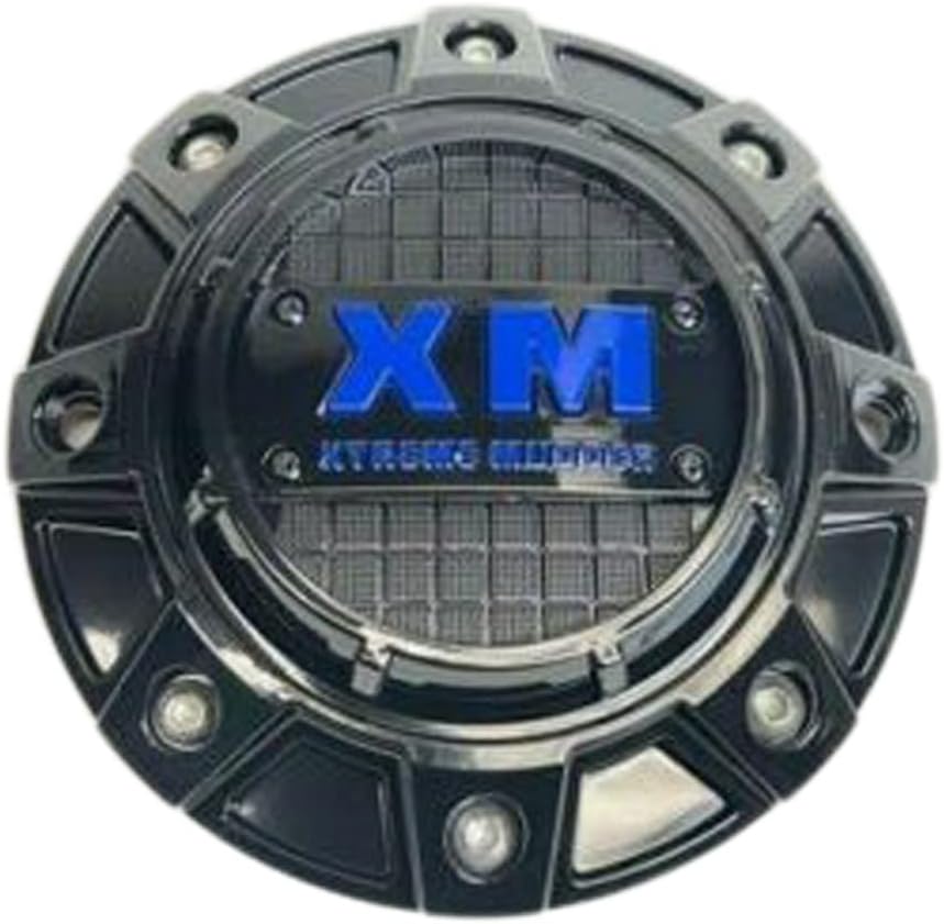 Gloss Black and Blue Logo Wheel Center Cap Pack of 2 M79549