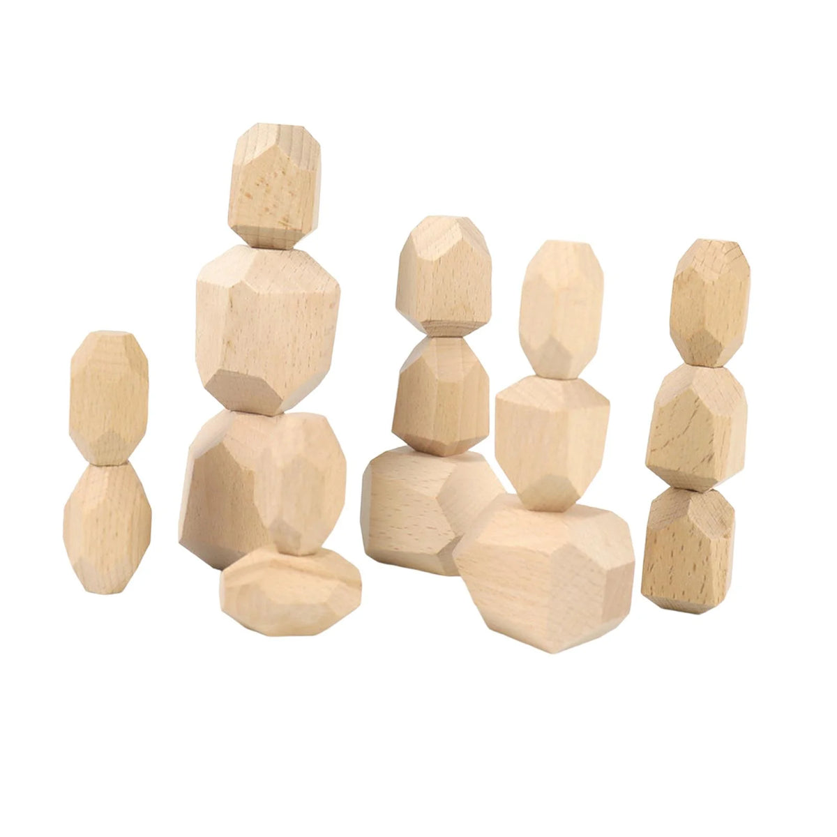 Wooden Stacking Stones Building Blocks N889