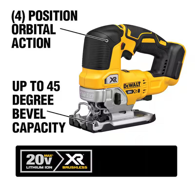 20V MAX XR Cordless Brushless Jigsaw and Router V28544