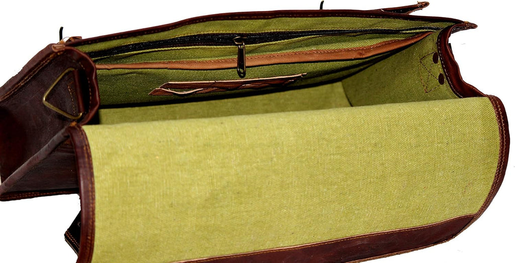 Vintage Brown Leather Laptop Messenger Bag (11 X 15) H60090