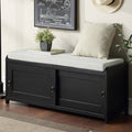 Black Cabinet Storage Bench M75705