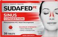 Non-Drowsy Nasal Decongestant Tablets 36 ct Pack of 2 L6023