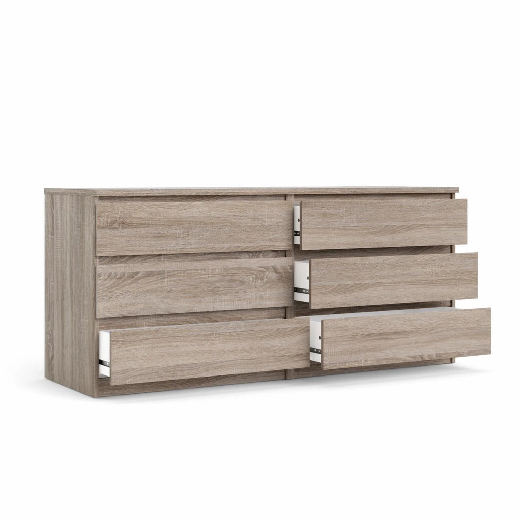 White High Gloss 6 Drawer Engineered Wood Dresser C815304