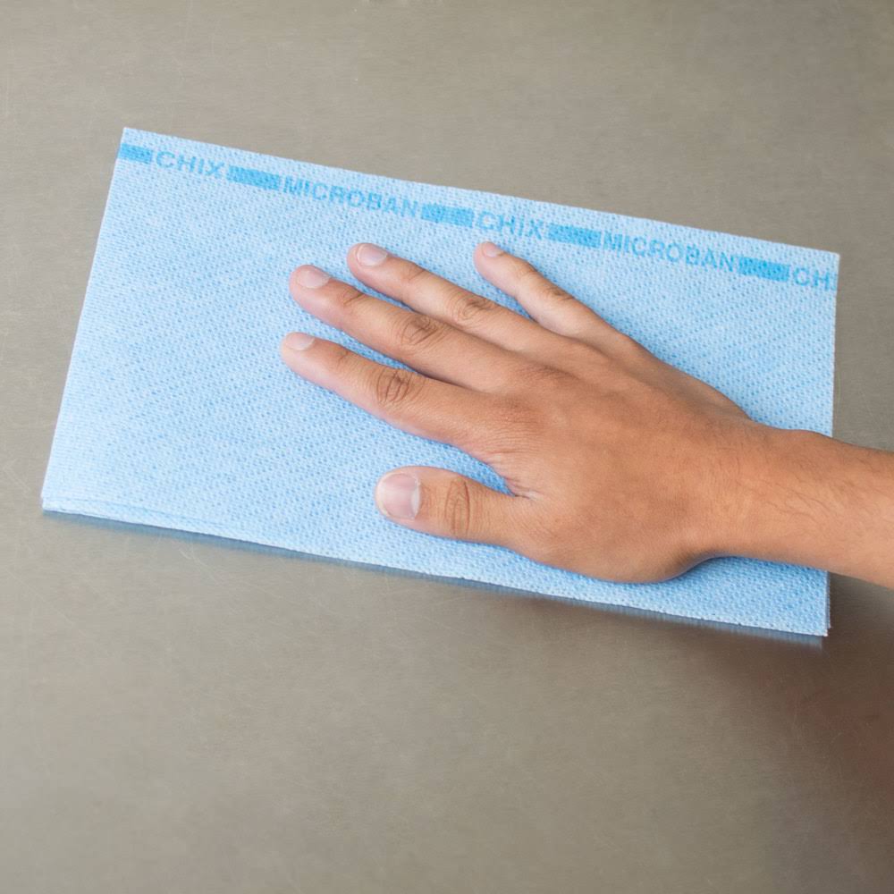 Blue 13 x 21 Food Service Towels, 150/Carton Q6378