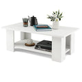 White Coffee Table with Storage X7073