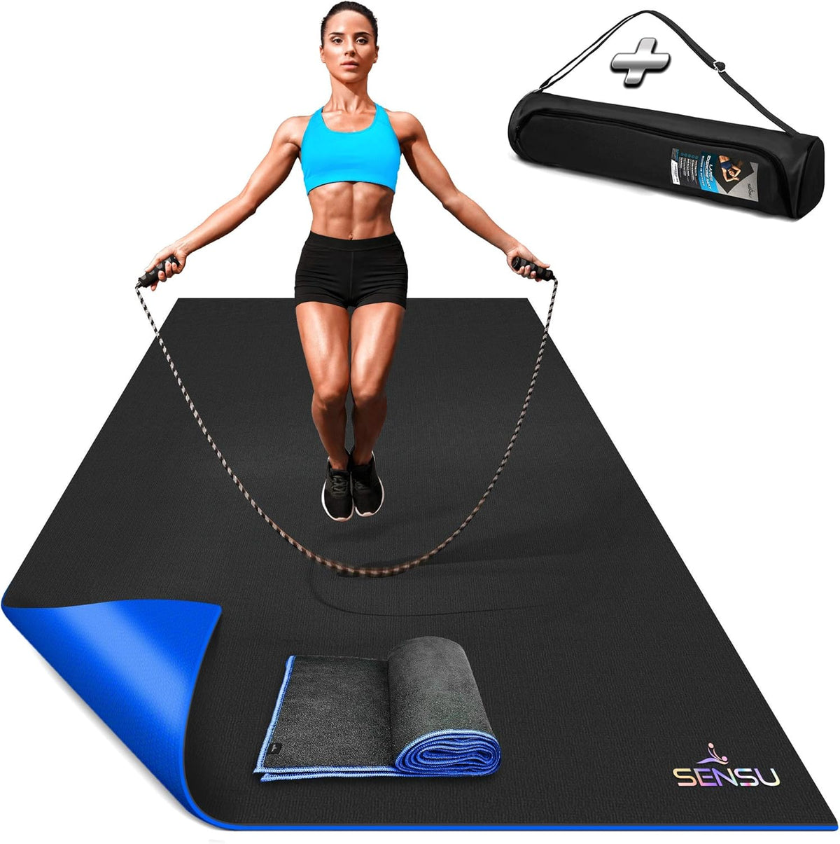 Large Exercise Mat 6’ x 4’ x 8.5mm Extra Thick Non-Slip Workout Mat R305