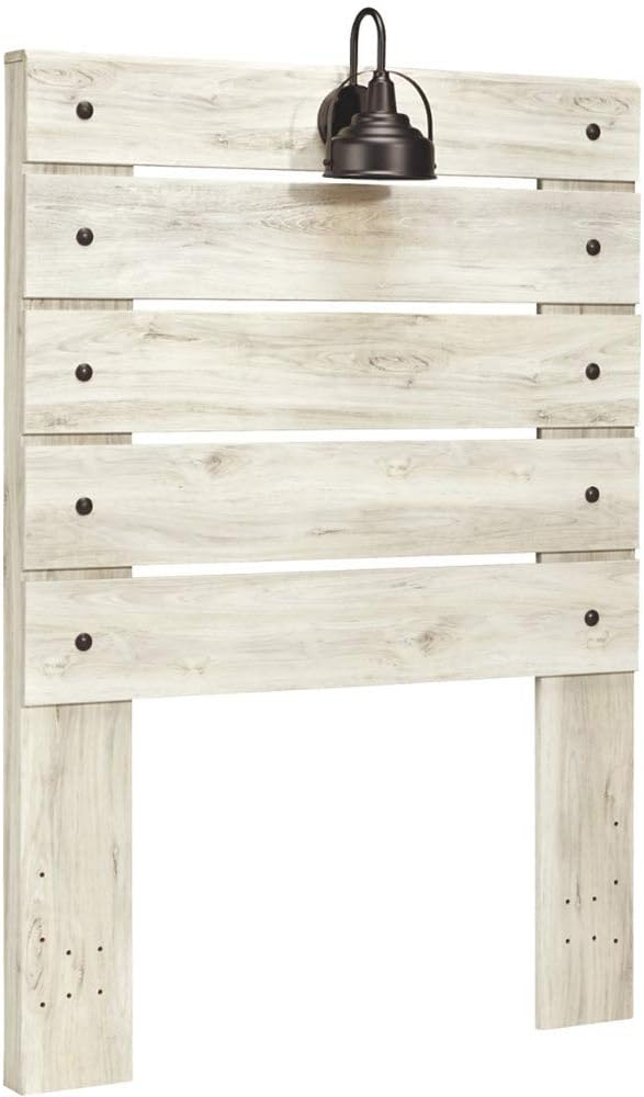 Farmhouse Panel Headboard with USB Charging Stations, King, Whitewash S75962