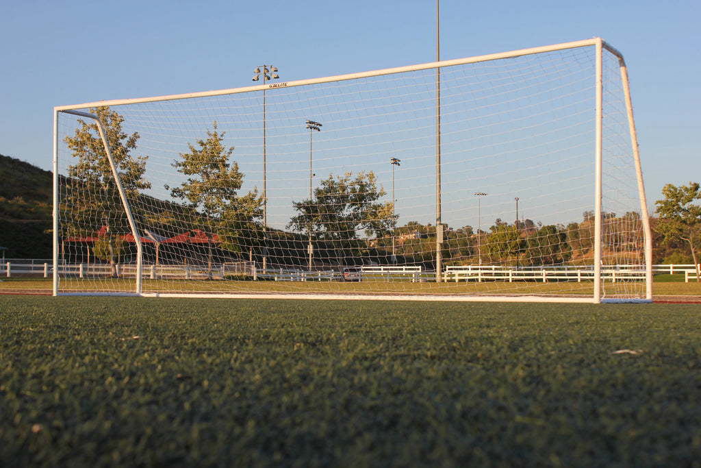 24x8 Regulation Soccer Goal with 3.5mm Nets Galvanized Steel W6414